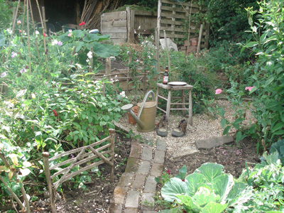 Rose Cottage -
                  Back garden